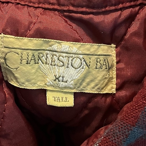 Vintage 80s Charleston Bay Plaid Shacket Quilted Lining Heavy Weight Pockets XLT - Picture 2 of 6